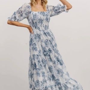 Baltic Born Bailey eyelet dress blue maxi dress XL